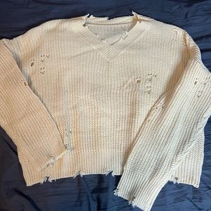 Yellow knit sweater